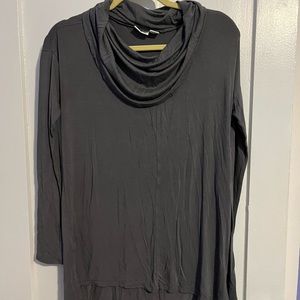 Cato gray cowl turtle neck tunic shirt small